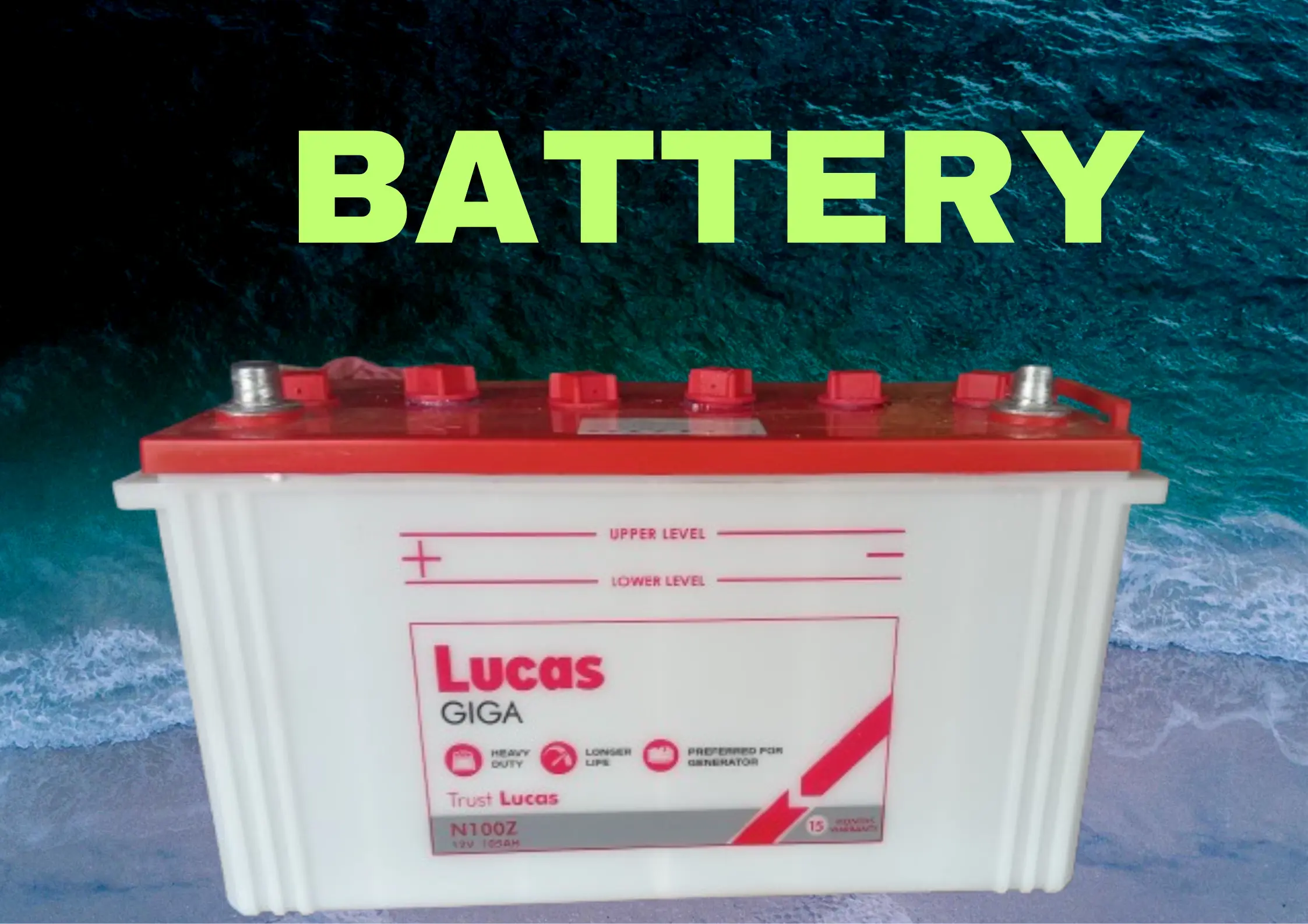 LUCAS GIGA N100Z 12 VOIT 105 AH BATTERY